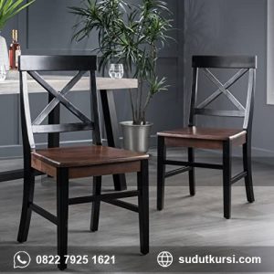 Kursi Cafe Sandaran X Jati Minimalis