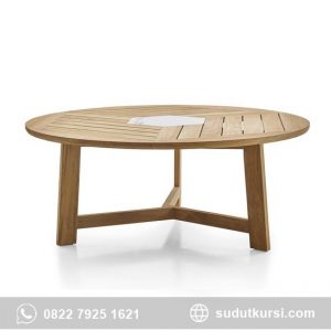 Meja Minimalis Jati Motif Segienam