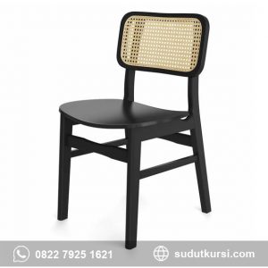 Kursi Cafe Sandaran Rotan Minimalis